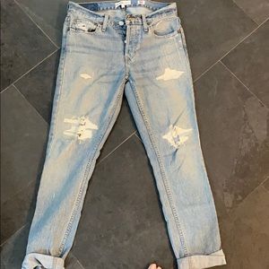 Re/Done originals low rise skinny. Light wash